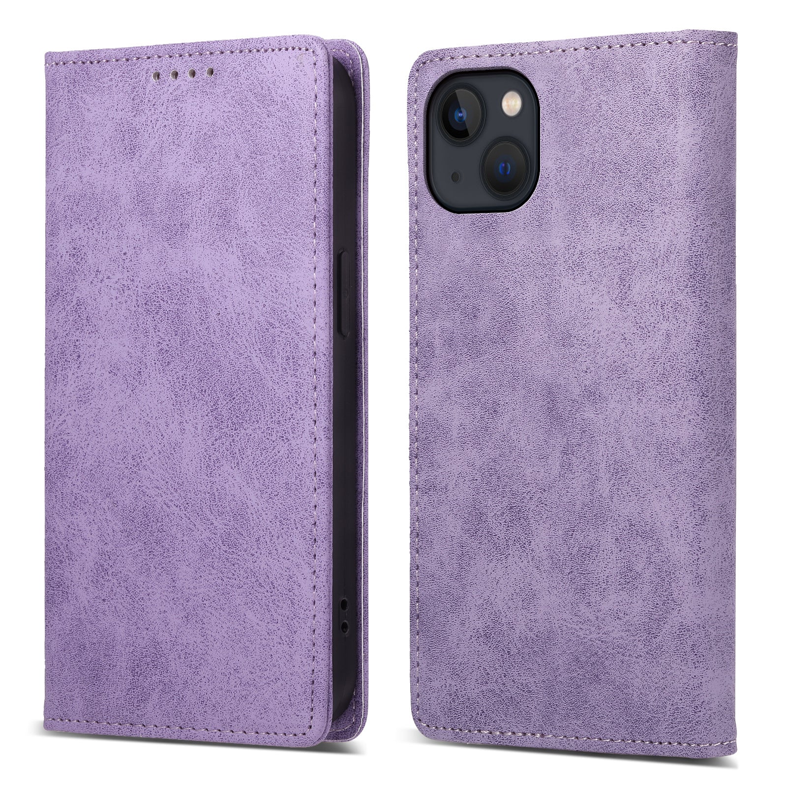 DF-05 RFID Blocking Wallet Case for iPhone 13 PU Leather Stand Flip Business Phone Cover