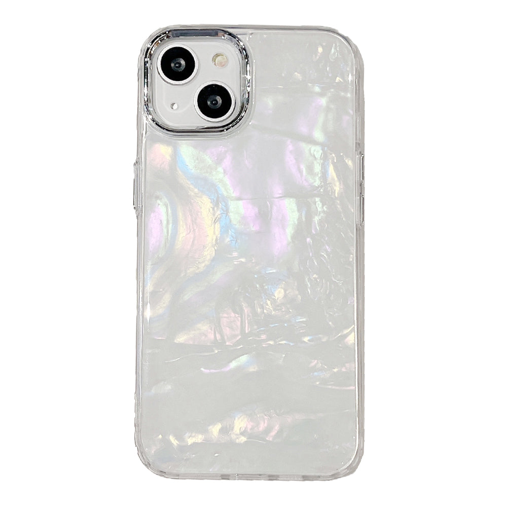 Pro iPhone 13 Pouzdro na telefon Galvanické pokovování Efektní barevný kryt TPU na telefon s texturou skořepiny