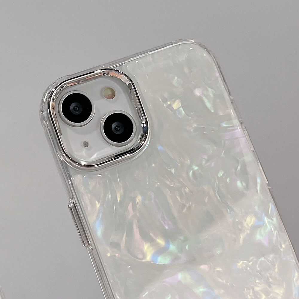 Pro iPhone 13 Pouzdro na telefon Galvanické pokovování Efektní barevný kryt TPU na telefon s texturou skořepiny