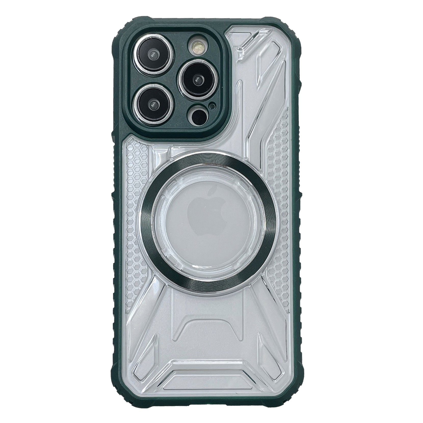 For iPhone 13 Pro 6.1 inch Crystal Clear TPU PC Case Anti-Drop Magnetic Slim Phone Cover