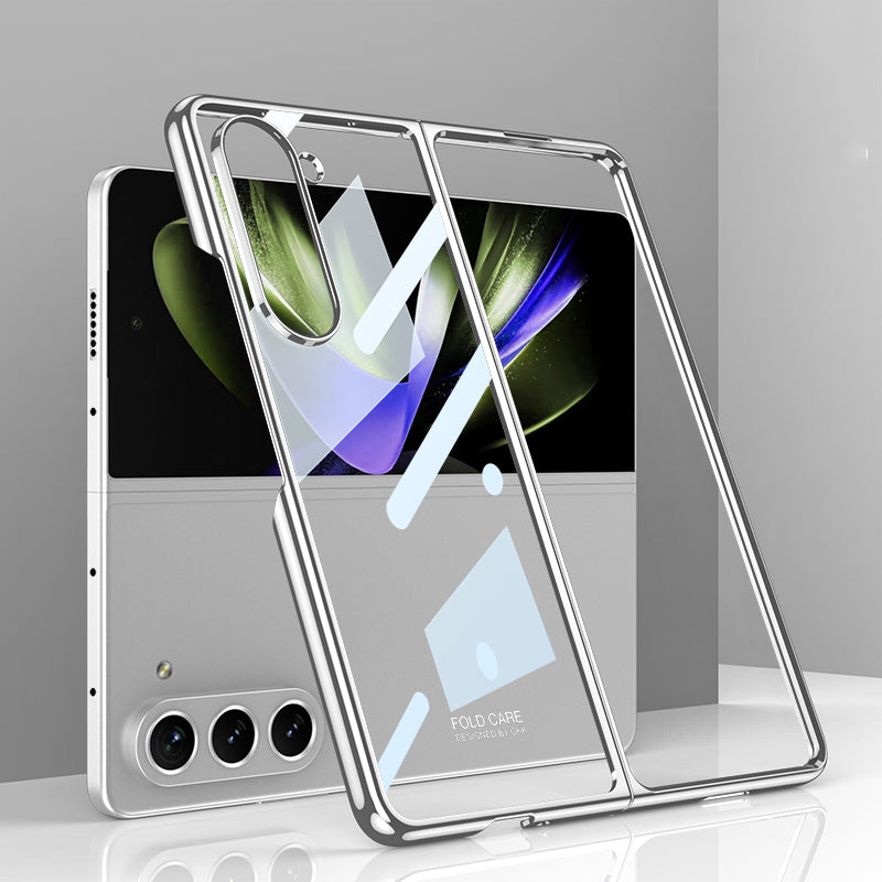 GKK Hard PC Phone Case for Samsung Galaxy Z Fold5 5G Electroplating Ultra Clear Anti-Drop Phone Cover