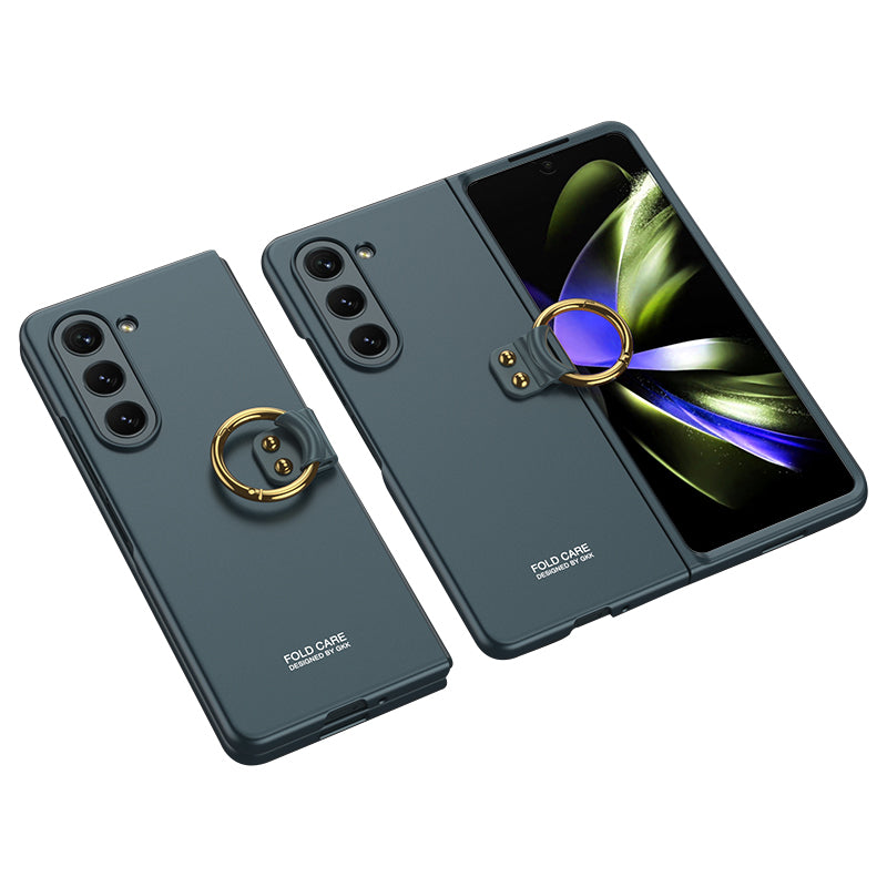 GKK Protective Case for Samsung Galaxy Z Fold5 5G Slim Hard PC Phone Cover with Ring Strap