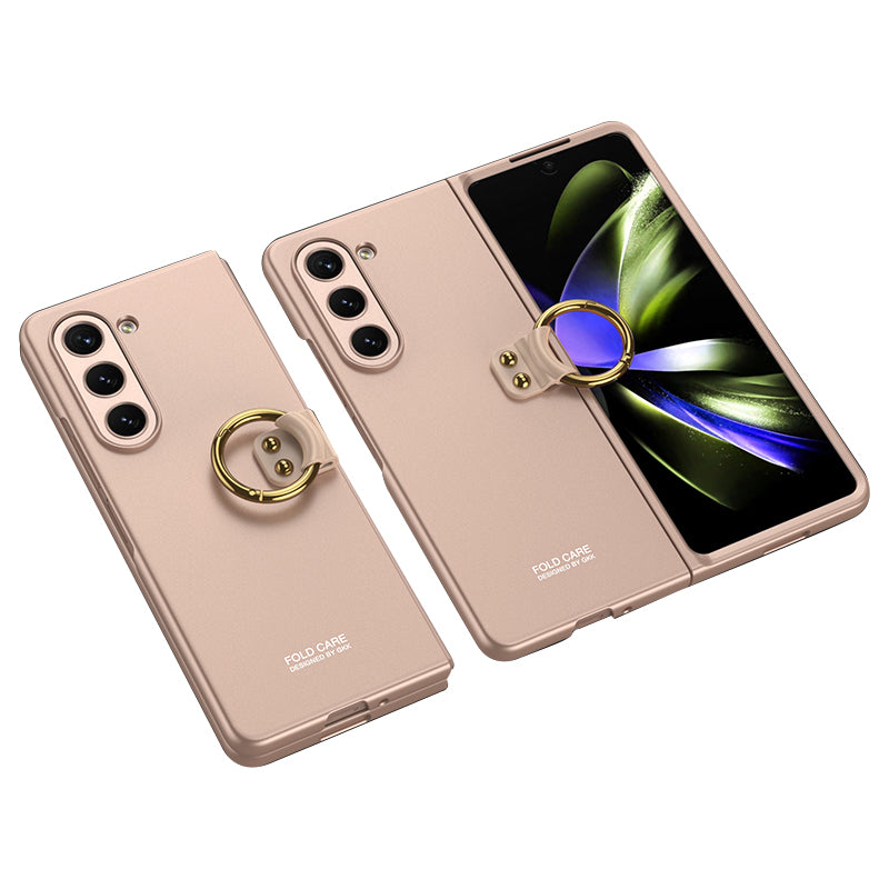 GKK Protective Case for Samsung Galaxy Z Fold5 5G Slim Hard PC Phone Cover with Ring Strap