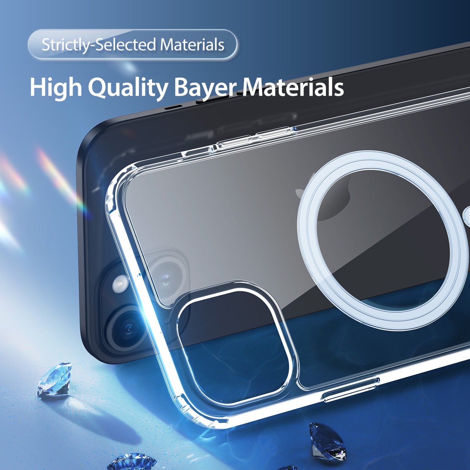DUX DUCIS Clin Series For iPhone 15 Clear Case Anti-scratch TPU PC Phone Cover Compatible with MagSafe