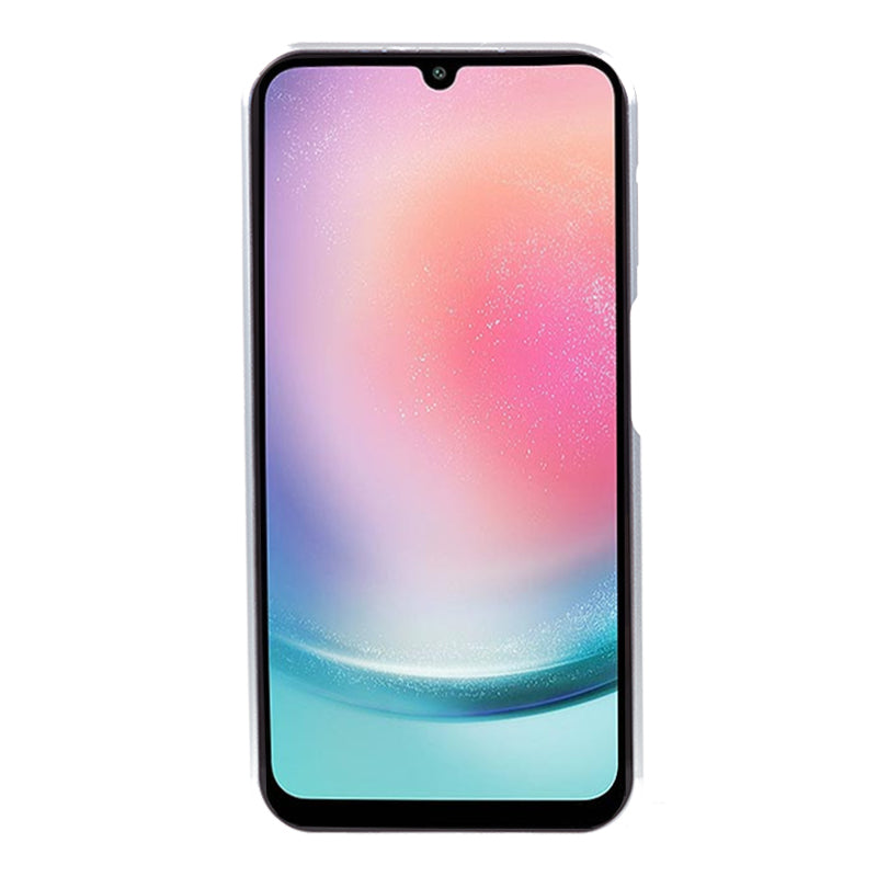 For Samsung Galaxy A24 4G Clear Double-Sided Tempered Glass Case Magnetic Adsorption Metal Frame Phone Cover
