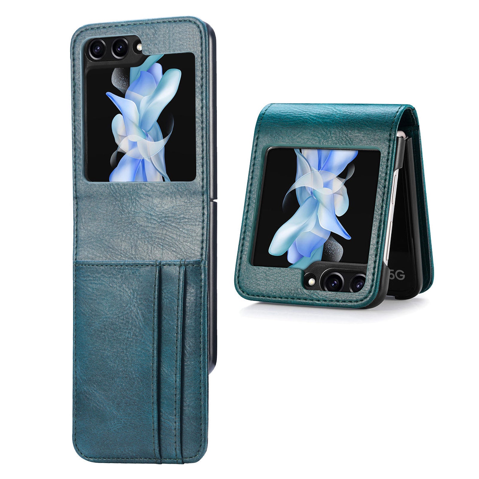 Peněženka pro telefon Samsung Galaxy Z Flip5 5G Anti-Drop PU kožená skořepina na PC