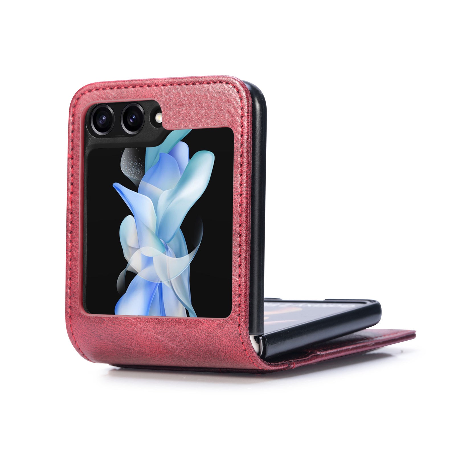 Peněženka pro telefon Samsung Galaxy Z Flip5 5G Anti-Drop PU kožená skořepina na PC