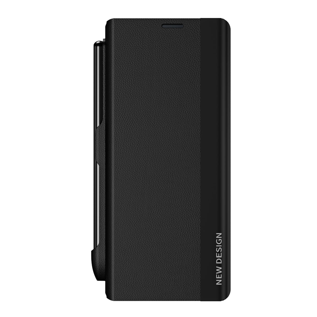 For Samsung Galaxy Z Fold5 5G Shockproof Case PU Leather PC Phone Cover with Pencil