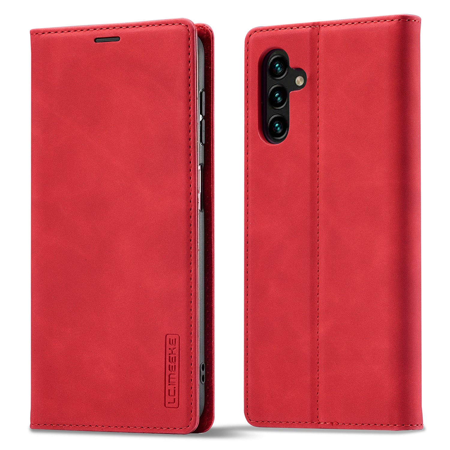 LC.IMEEKE For Samsung Galaxy A24 4G Microfiber Leather Flip Case Wallet Stand Phone Cover