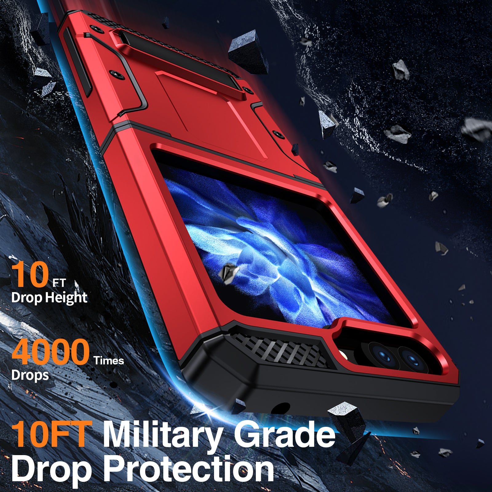 For Samsung Galaxy Z Flip5 5G TPU PC Shockproof Cover Kickstand Phone Case