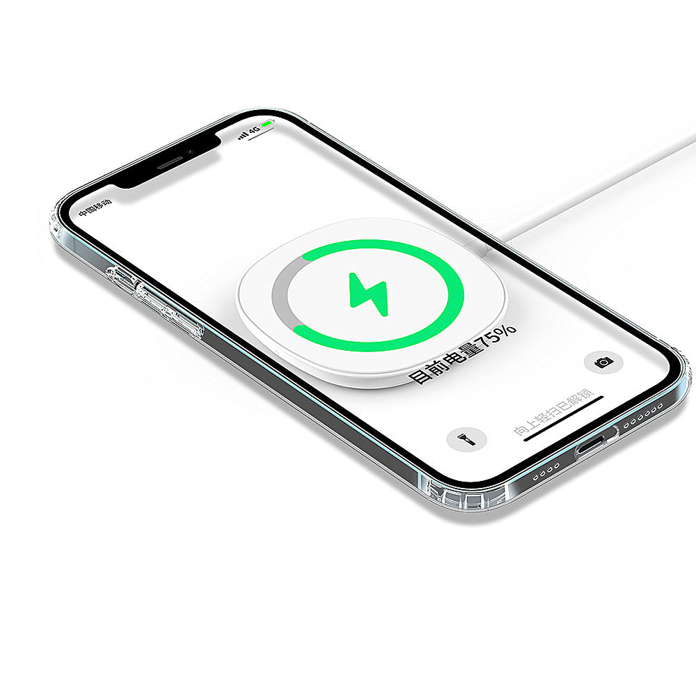 Clear Phone Case for iPhone 15 Magnetic Ring Acrylic TPU Phone Shell Cover Compatible with MagSafe