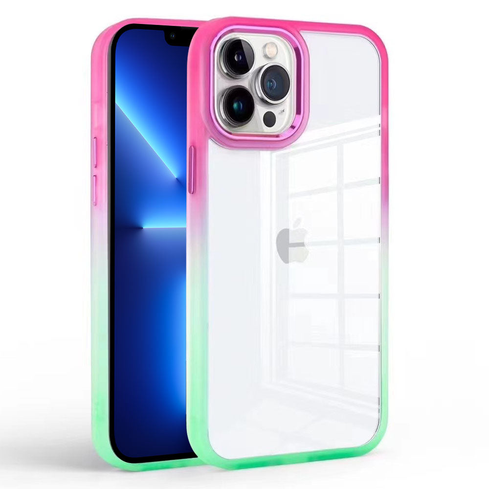 Til iPhone 13 Pro Max 6,7 tommer TPU PC Gradient Phone Case Gennemsigtigt stødsikkert cover