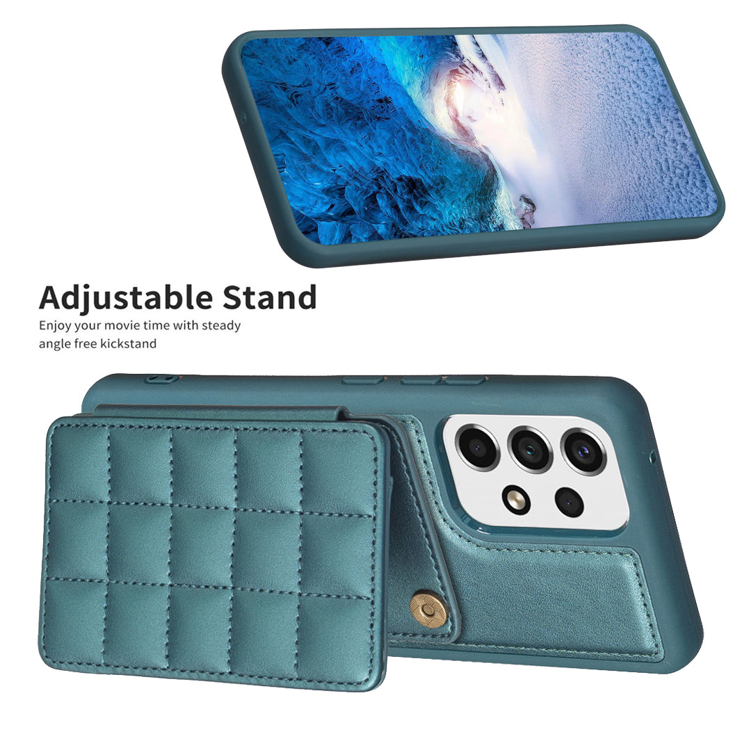 Style-BF24 Kickstand Phone Cover for Samsung Galaxy A53 5G PU Leather TPU Card Holder Case