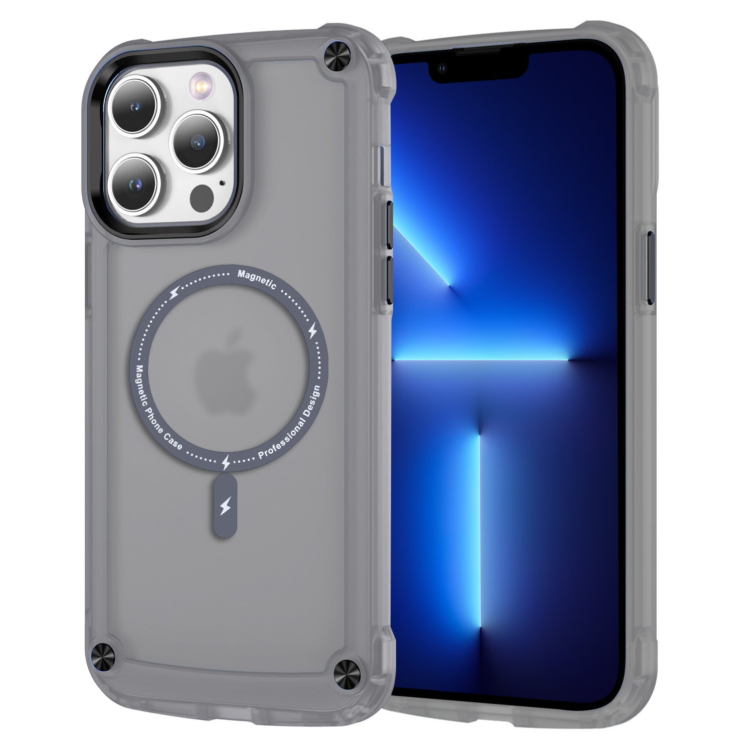 For iPhone 13 Pro Max Magnetic TPU PC Phone Case Compatible with MagSafe Protective Translucent Matte Cover