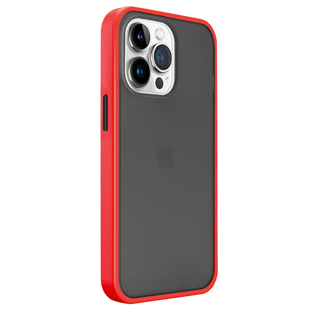 For iPhone 13 Pro Max PC TPU Phone Case Frosted Translucent Back Phone Cover