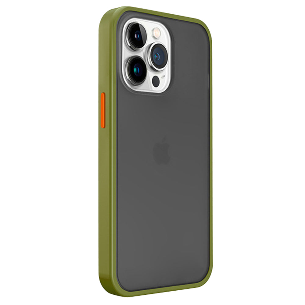 For iPhone 13 Pro Max PC TPU Phone Case Frosted Translucent Back Phone Cover