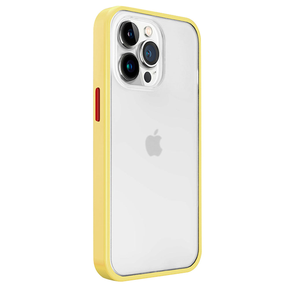 For iPhone 13 Pro Max PC TPU Phone Case Frosted Translucent Back Phone Cover