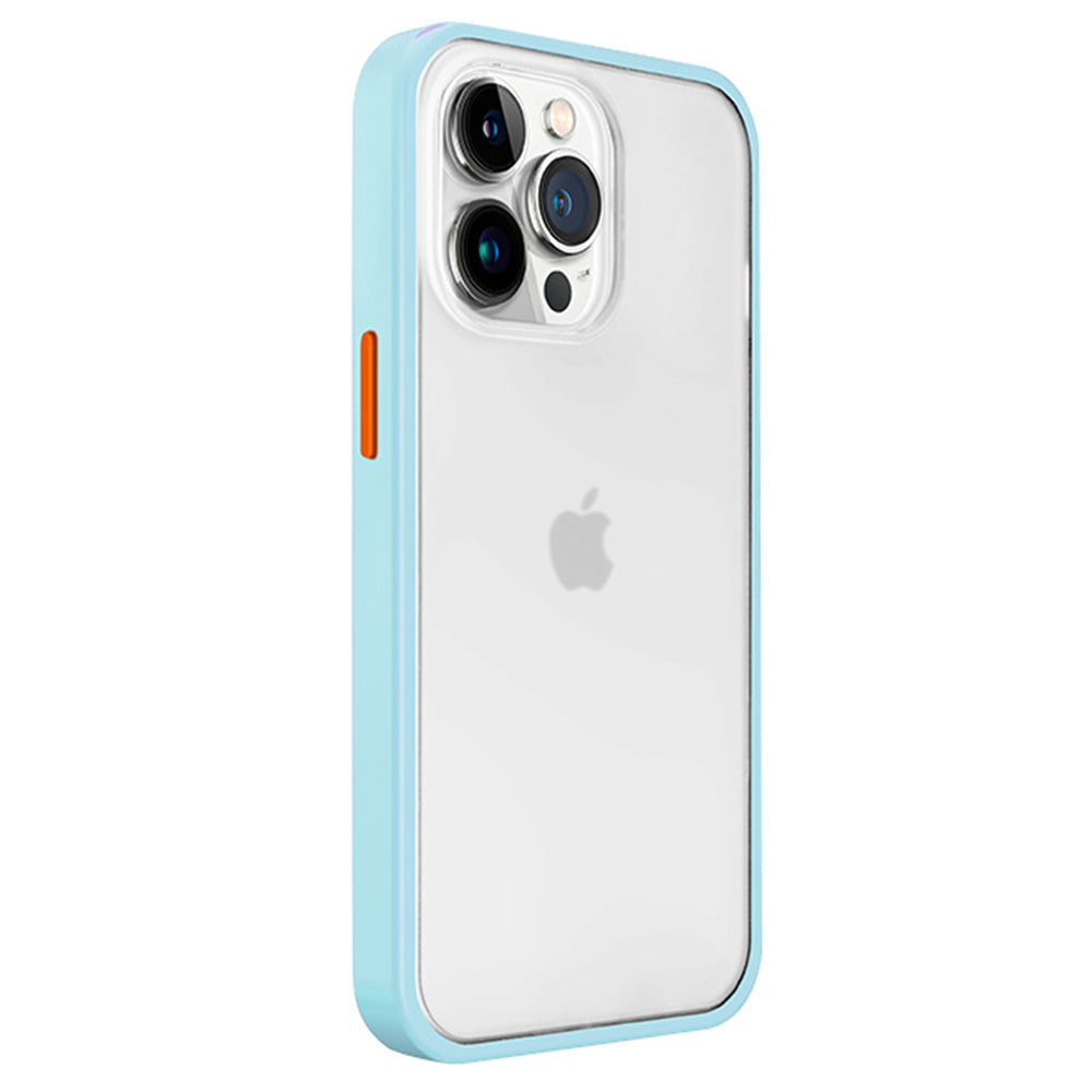 For iPhone 13 Pro Max PC TPU Phone Case Frosted Translucent Back Phone Cover