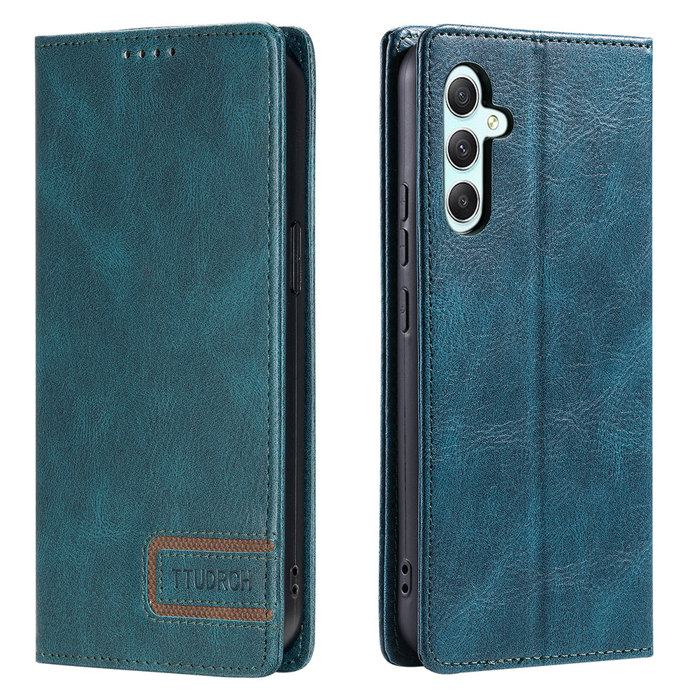TTUDRCH Style 007 For Samsung Galaxy A14 5G 4G RFID Blocking Stand Cover Wallet Leather Phone Case