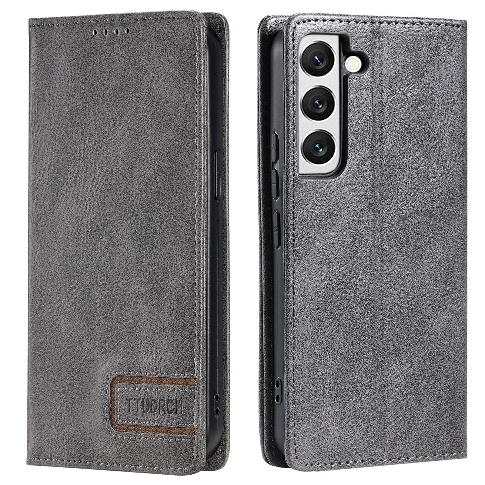 TTUDRCH Style 007 For Samsung Galaxy S22 5G Phone Leather Case RFID Blocking Cover with Stand Wallet