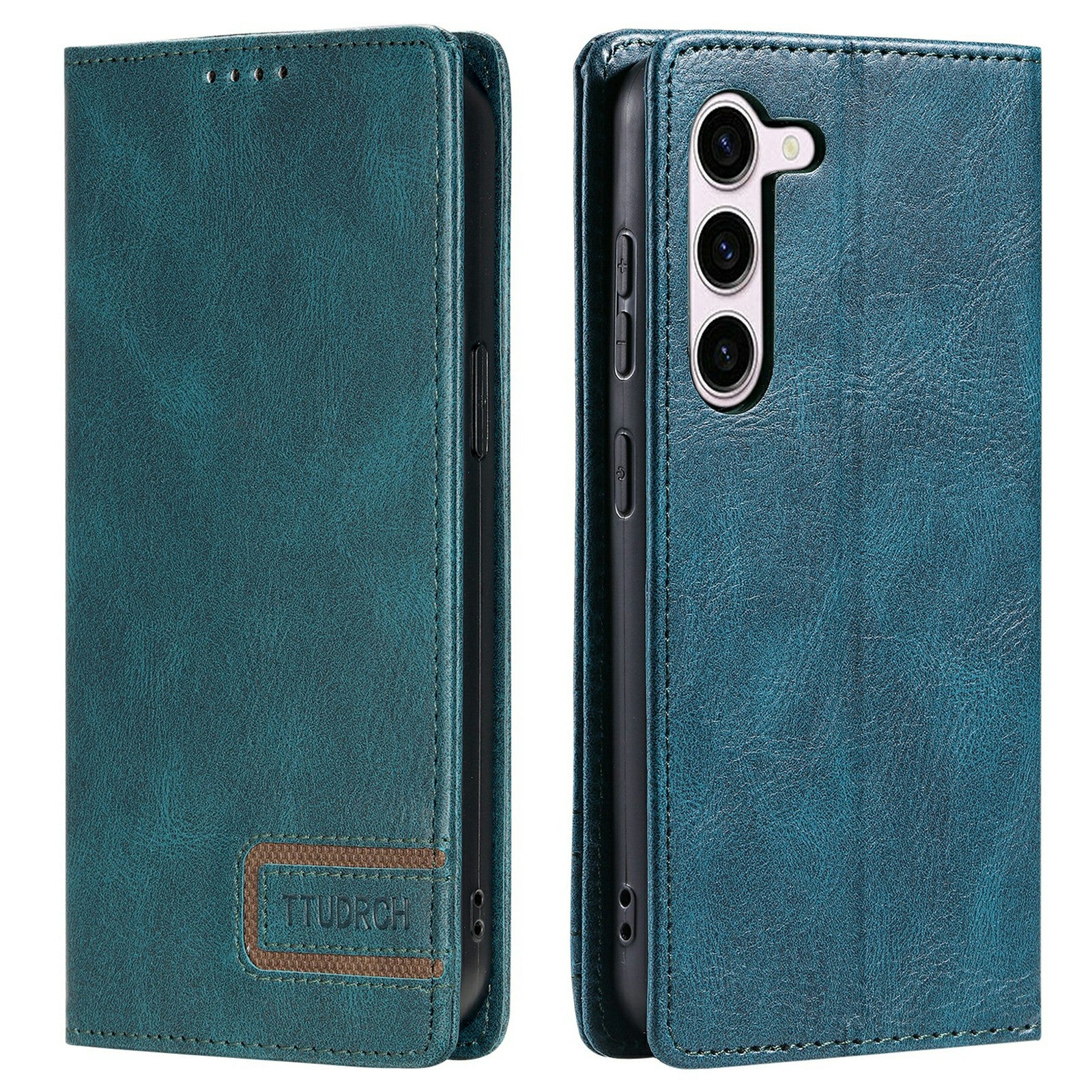 TTUDRCH Style 007 For Samsung Galaxy S23 RFID Blocking Phone Cover Stand Wallet Leather Phone Case