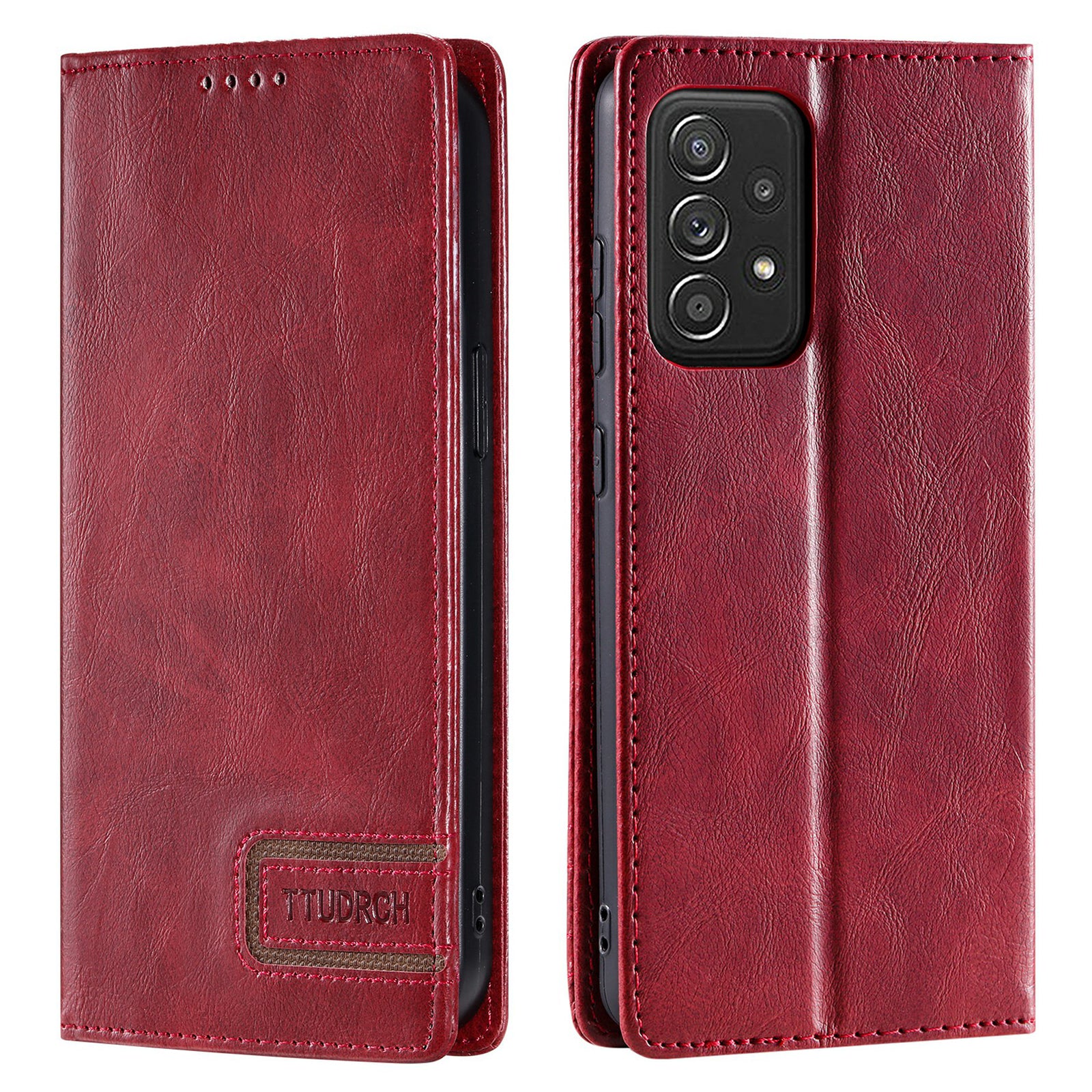 TTUDRCH Style 007 For Samsung Galaxy A52 4G 5G A52s 5G Leather Case RFID Blocking Stand Wallet Phone Cover