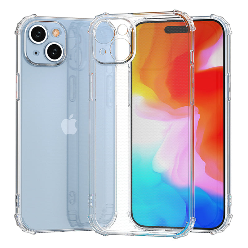 Super Clear Phone Case for iPhone 15 Plus Anti-Scratch TPU Shell Four Corner Drop Protection Phone Cover