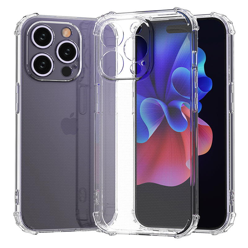For iPhone 15 Pro Phone Case Anti-Scratch TPU Shell Super Clear Four Corner Drop Protection Phone Cover