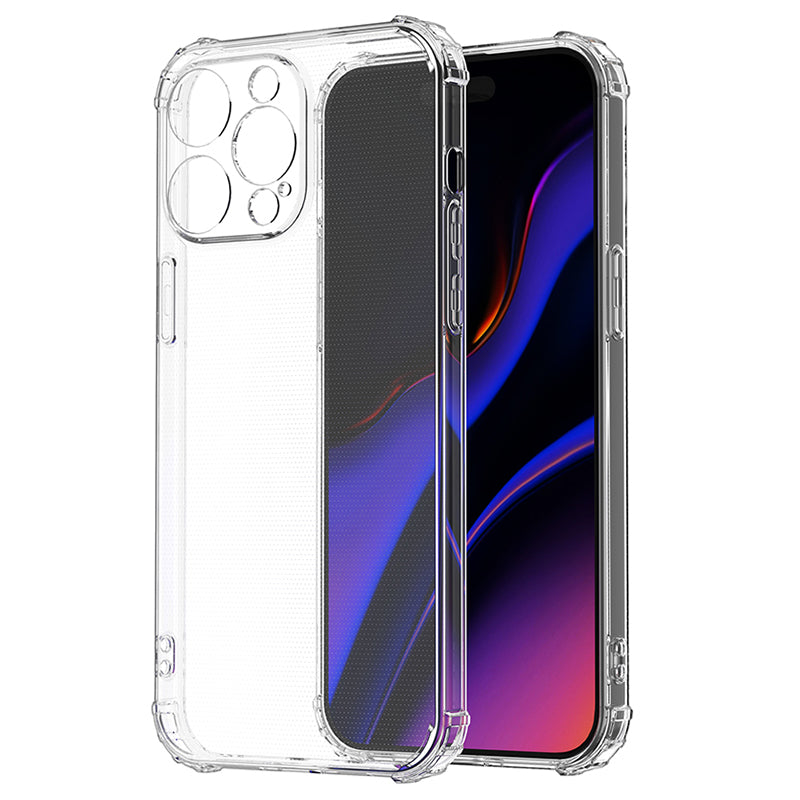 For iPhone 15 Pro Max HD Clear Phone Case Four Corner Drop Protection TPU Cell Phone Shell Cover
