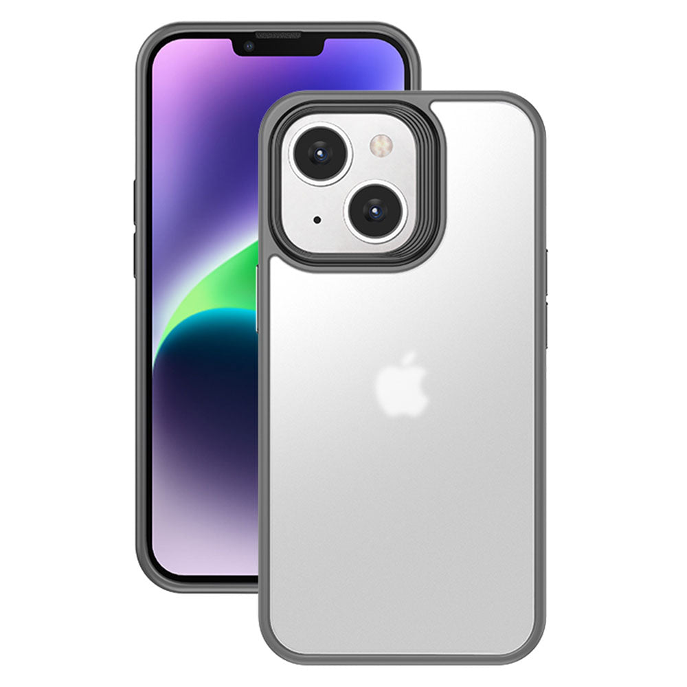 Pro iPhone 14 Translucent Matte Back Cover PC TPU Nárazuvzdorné tenké pouzdro na telefon