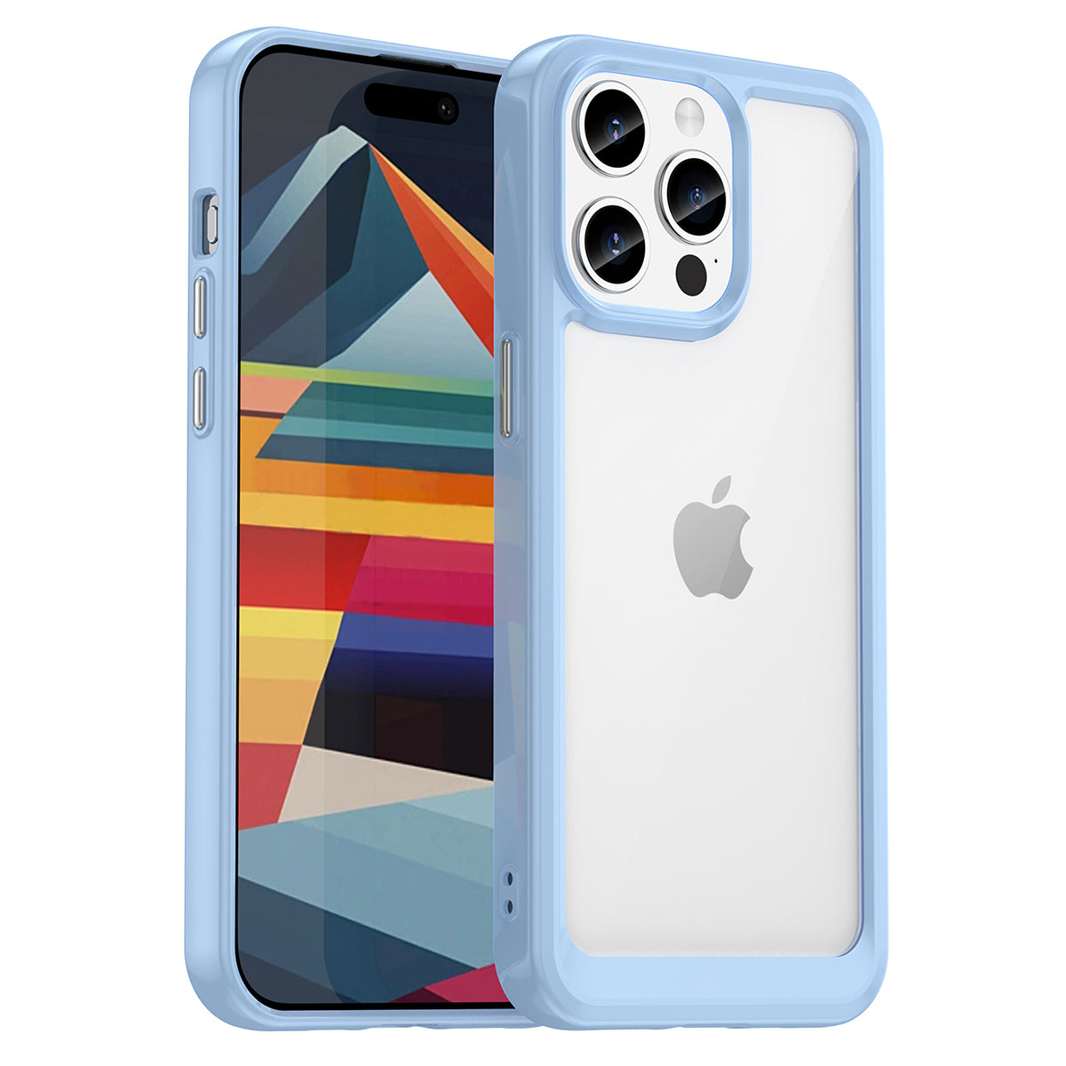 For iPhone 15 Pro Max Back Cover TPU Acrylic Mobile Phone Clear Protective Case