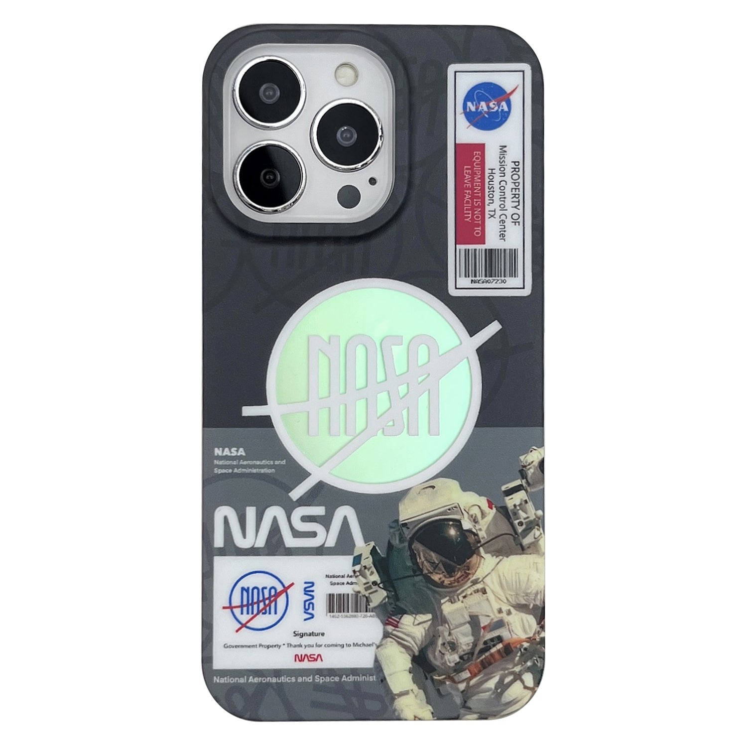 For iPhone 13 Pro PC TPU Cover Astronaut Pattern Printing Phone Case Compatible with MagSafe