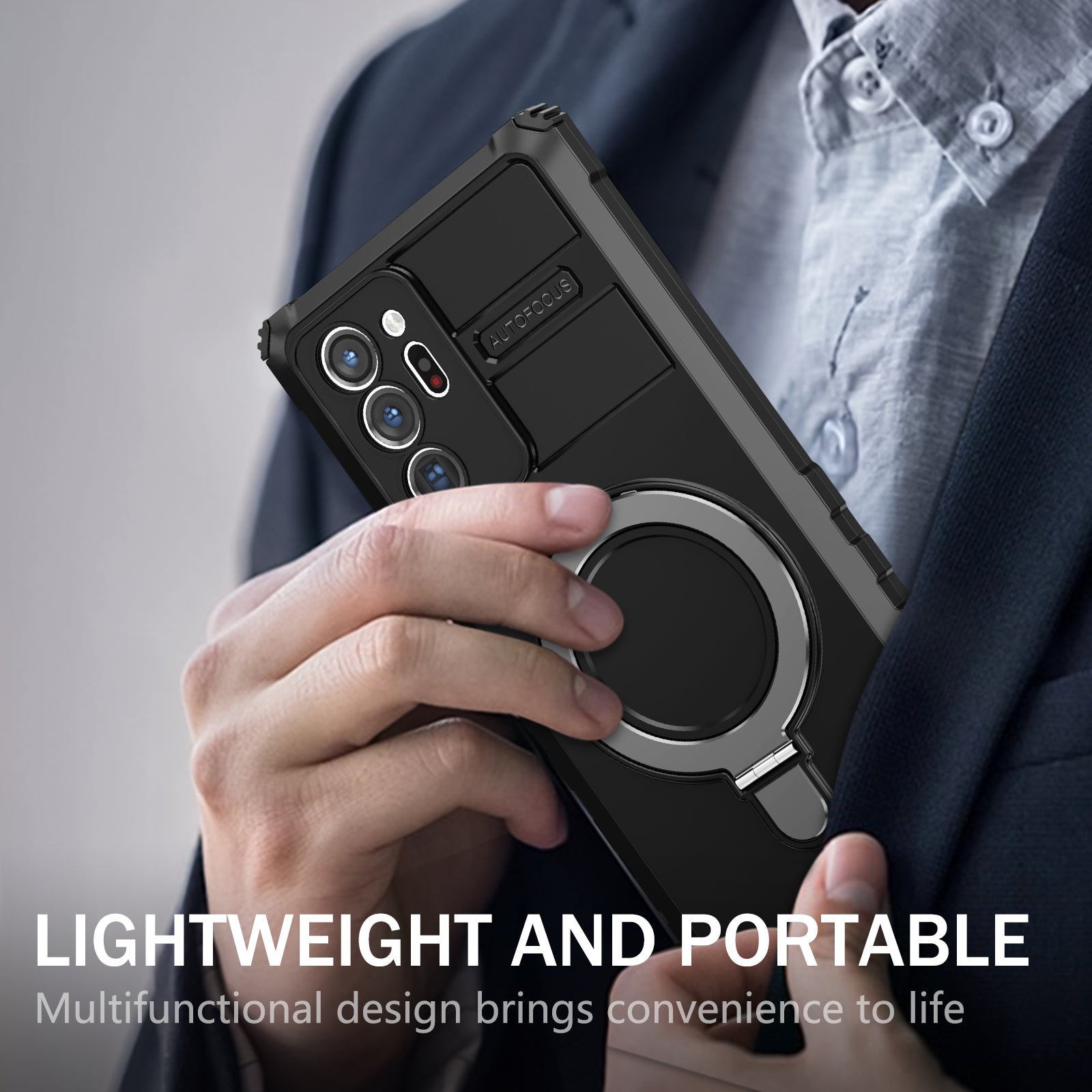 Magnetic Phone Case for Samsung Galaxy Note20 Ultra Note20 Ultra 5G Shockproof PC TPU Kickstand Cover