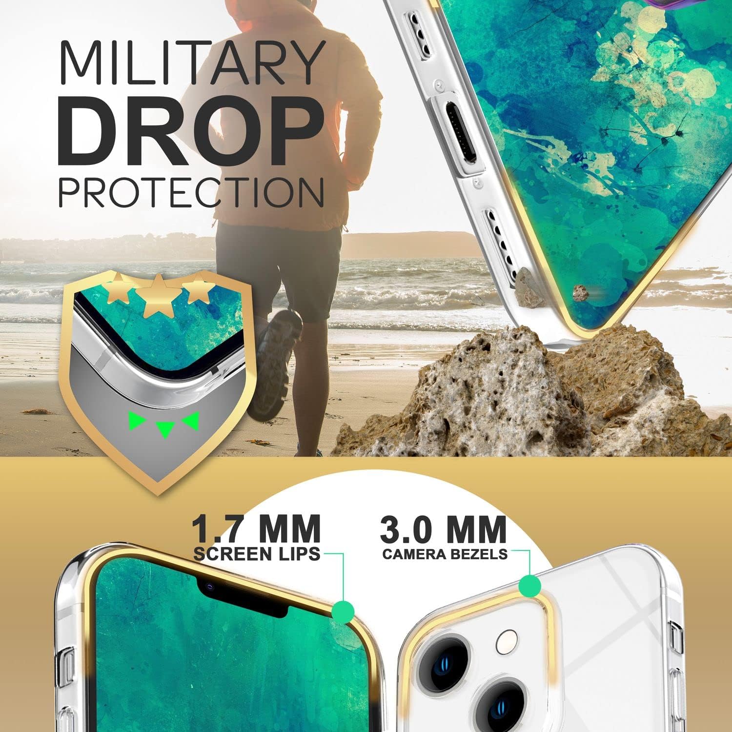 Anti-fingerprint Phone Cover for iPhone 15 Plus Transparent Flexible TPU Phone Back Case