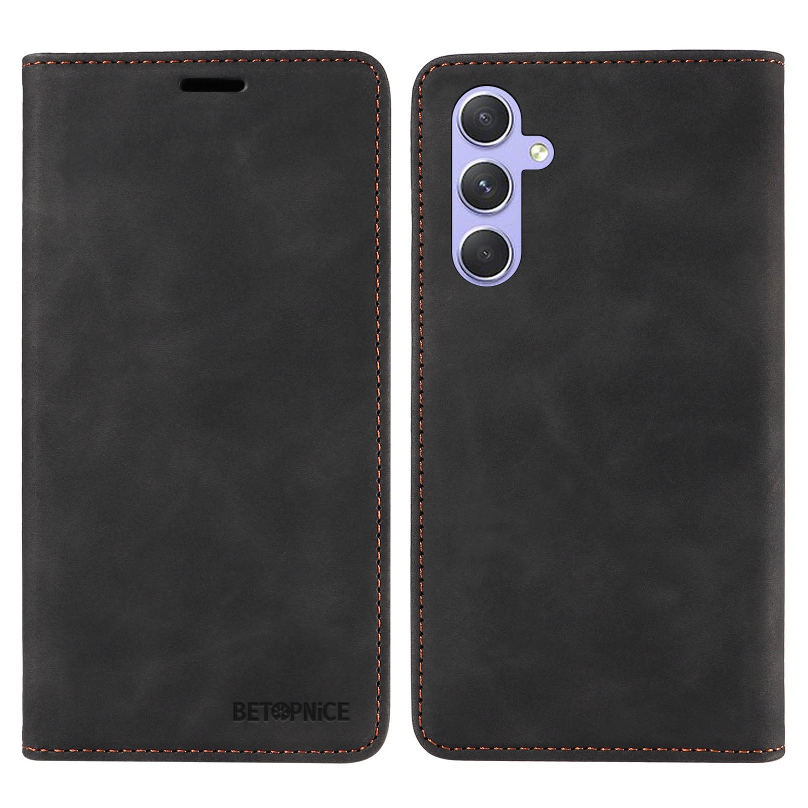 BETOPNICE 003 Phone Stand Cover For Samsung Galaxy A54 5G Anti-Dust Wallet RFID Blocking PU Leather Case