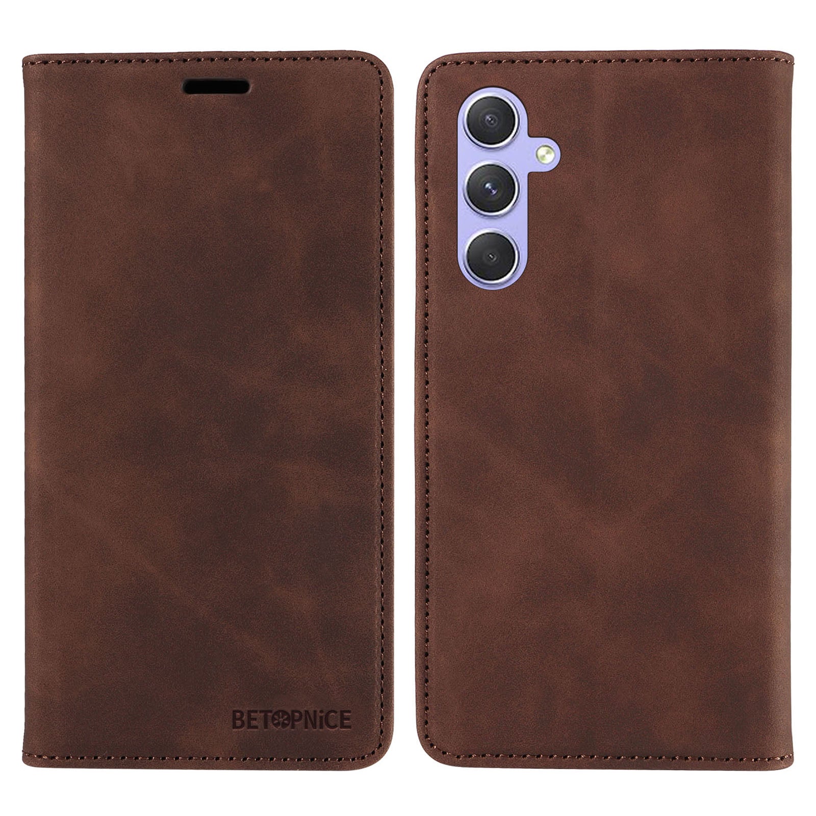 BETOPNICE 003 Phone Stand Cover For Samsung Galaxy A54 5G Anti-Dust Wallet RFID Blocking PU Leather Case