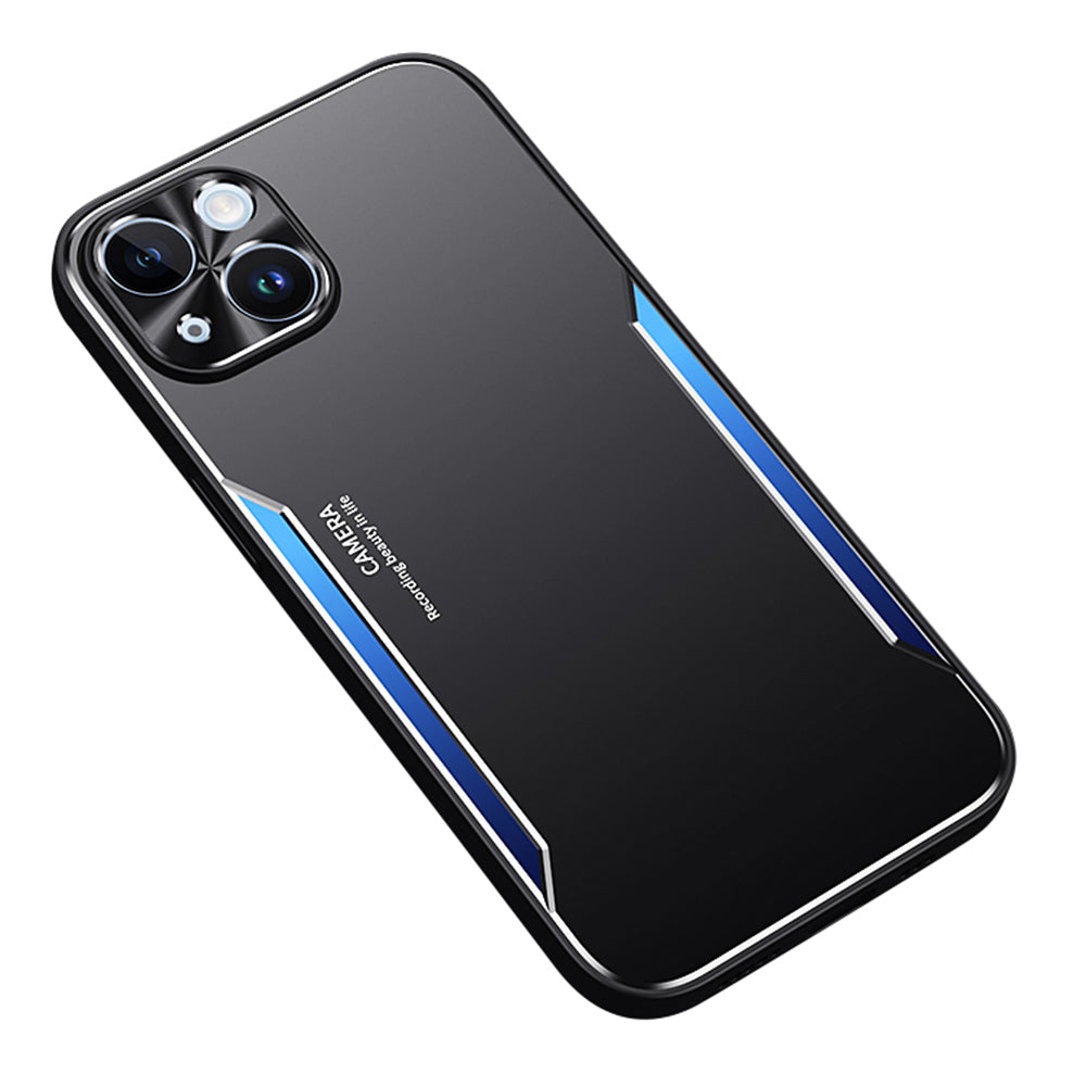 For iPhone 14 Plus Aluminium Alloy TPU Phone Case Drop Proof Cellphone Protective Shell