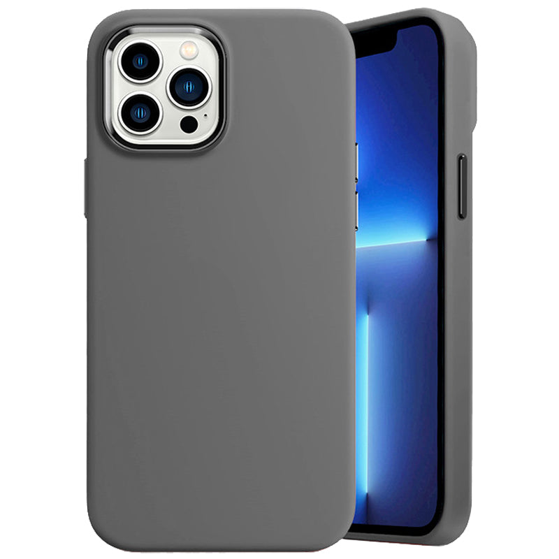 For iPhone 12 Pro Max Liquid Silicone Cover Metal Lens Frame Shockproof Phone Case