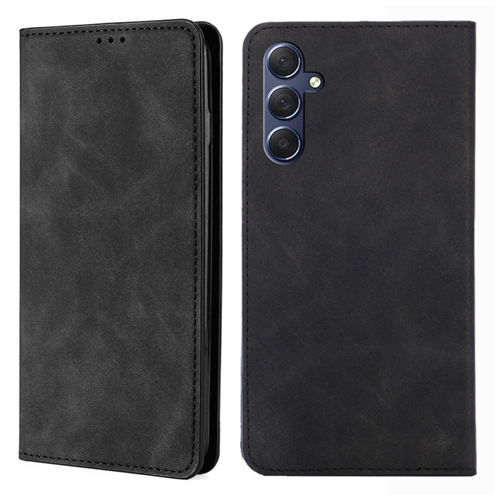 For Samsung Galaxy M54 F54 5G Card Holder PU Leather Cover Skin-touch Flip Stand Phone Case