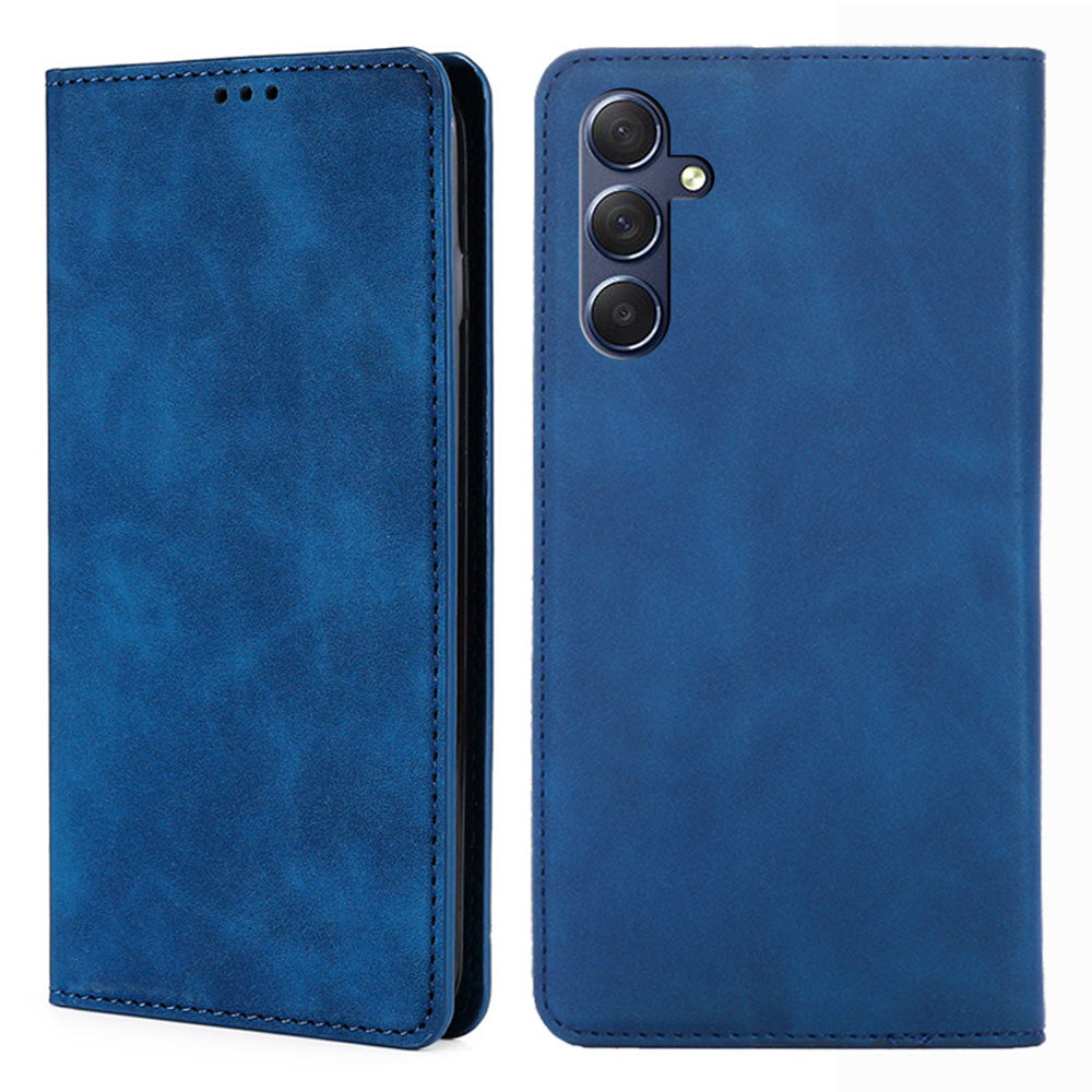 For Samsung Galaxy M54 F54 5G Card Holder PU Leather Cover Skin-touch Flip Stand Phone Case