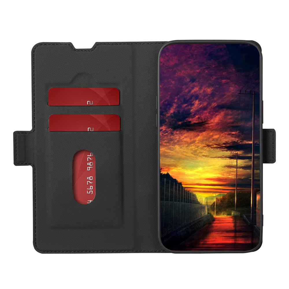 Til Samsung Galaxy M54 5G F54 5G Twill Texture Telefon Cover Stand Magnetisk lukning Kortslot PU læder taske