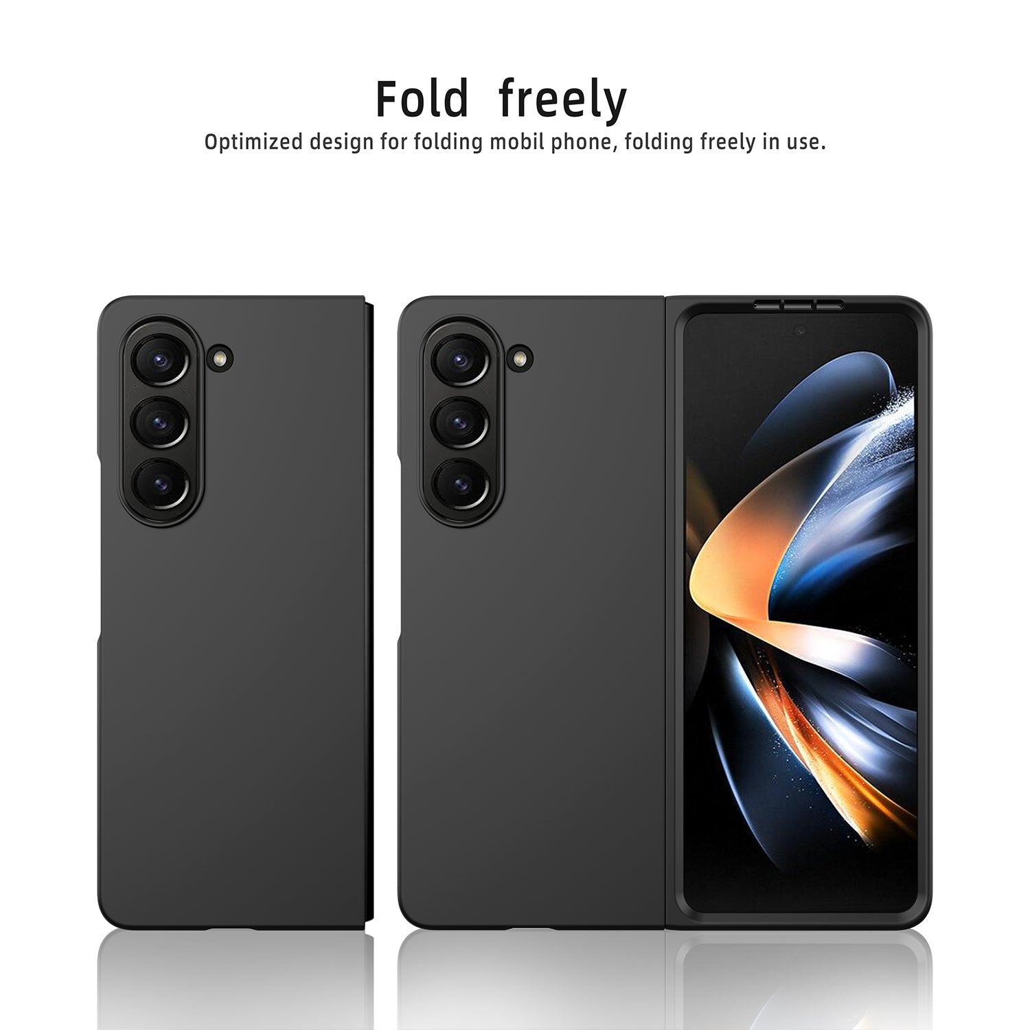 For Samsung Galaxy Z Fold5 5G Slim PC Phone Case Rubberized Anti-Scratch Shockproof Cover