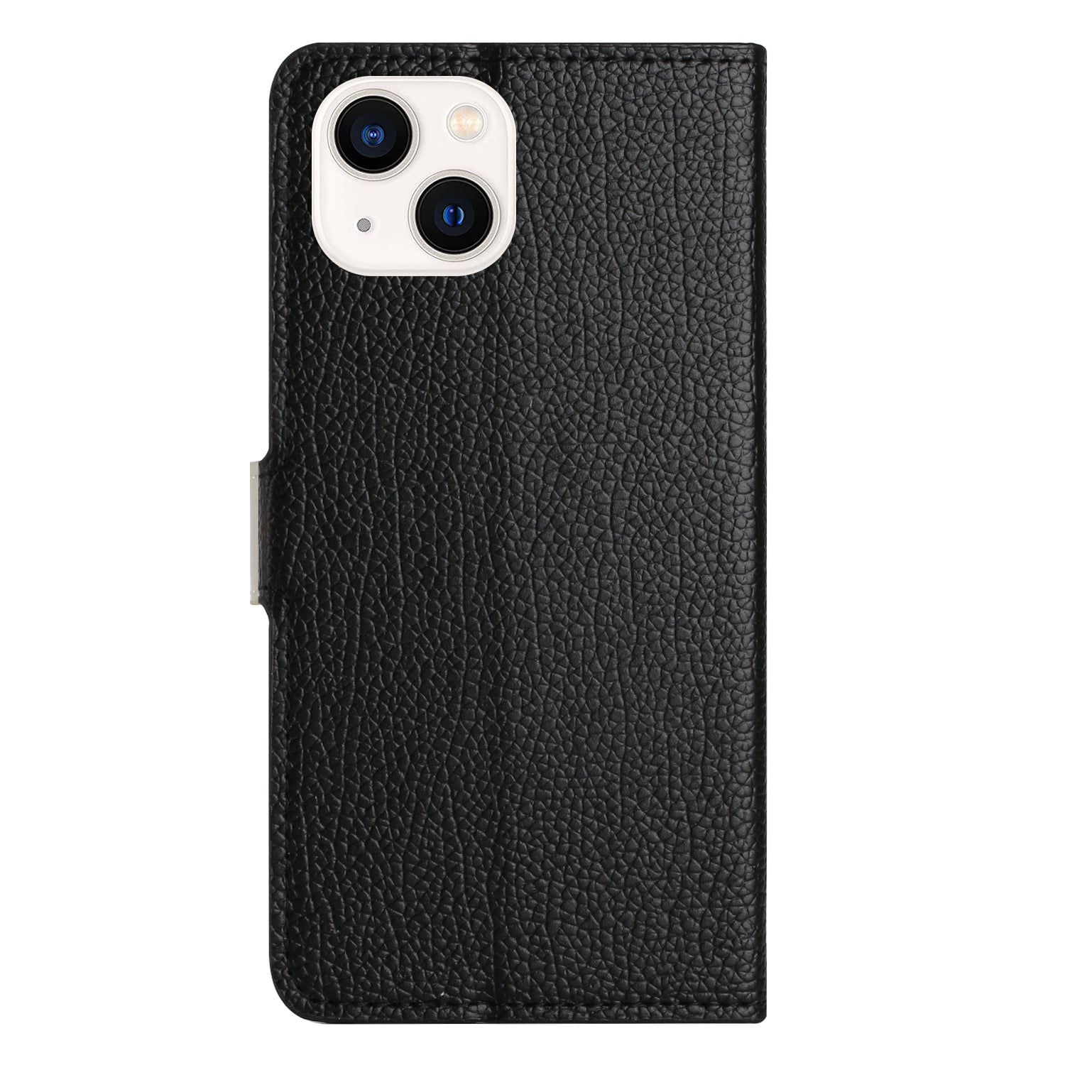 Litchi Texture Phone Wallet Case for iPhone 15 Plus PU Leather Full Protection Stand Cover