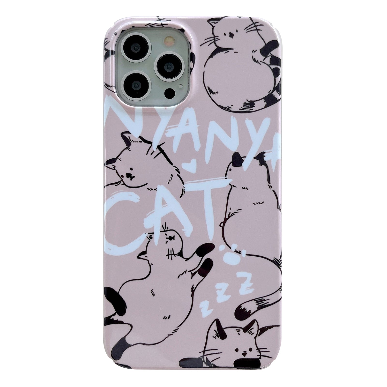 Til iPhone 14 Pro Glossy Pattern Printing Telefon Case Hard PC Drop-proof Cover