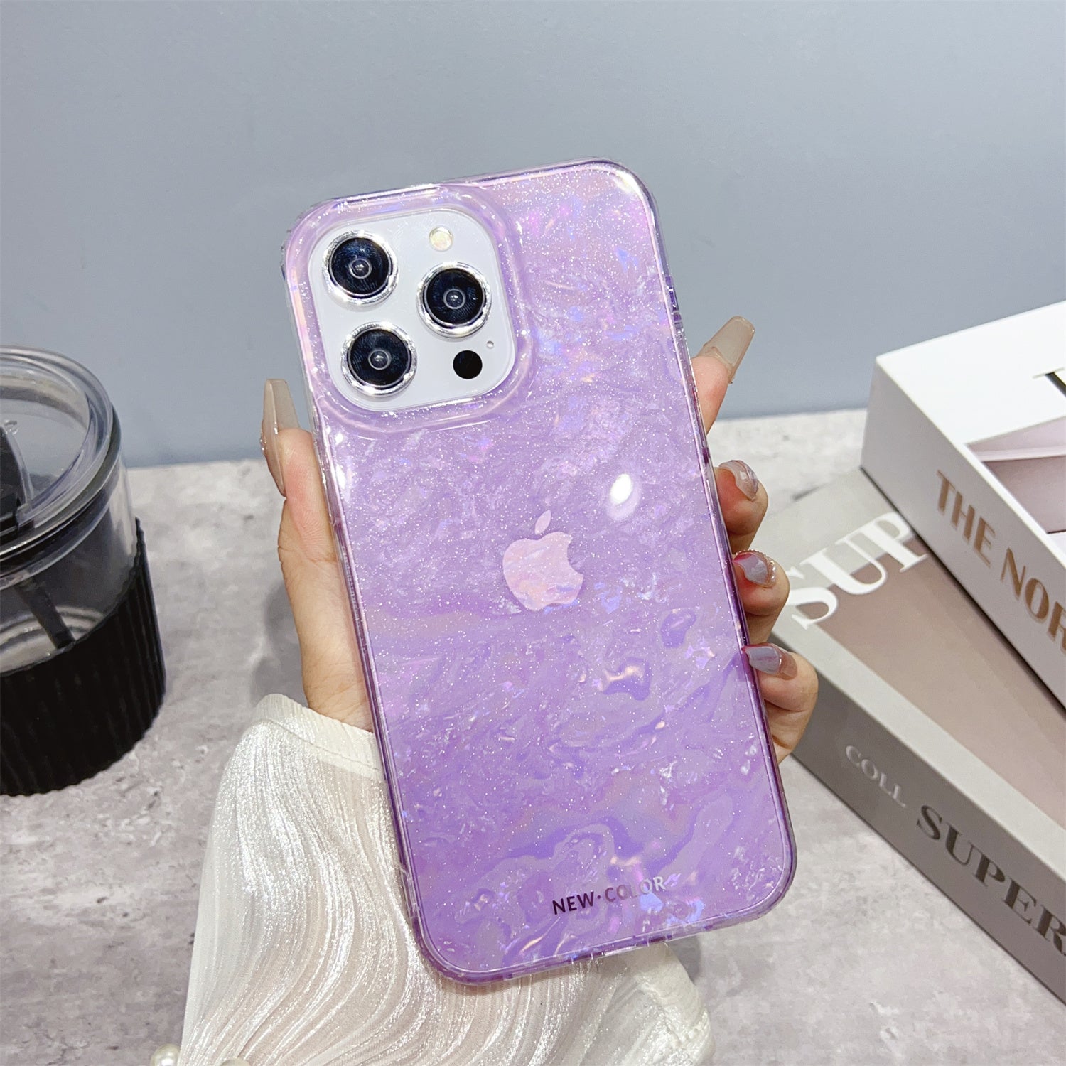 For iPhone 12 Pro Max 6.7 inch IMD Shell Pattern Shockproof Case TPU PC Phone Cover
