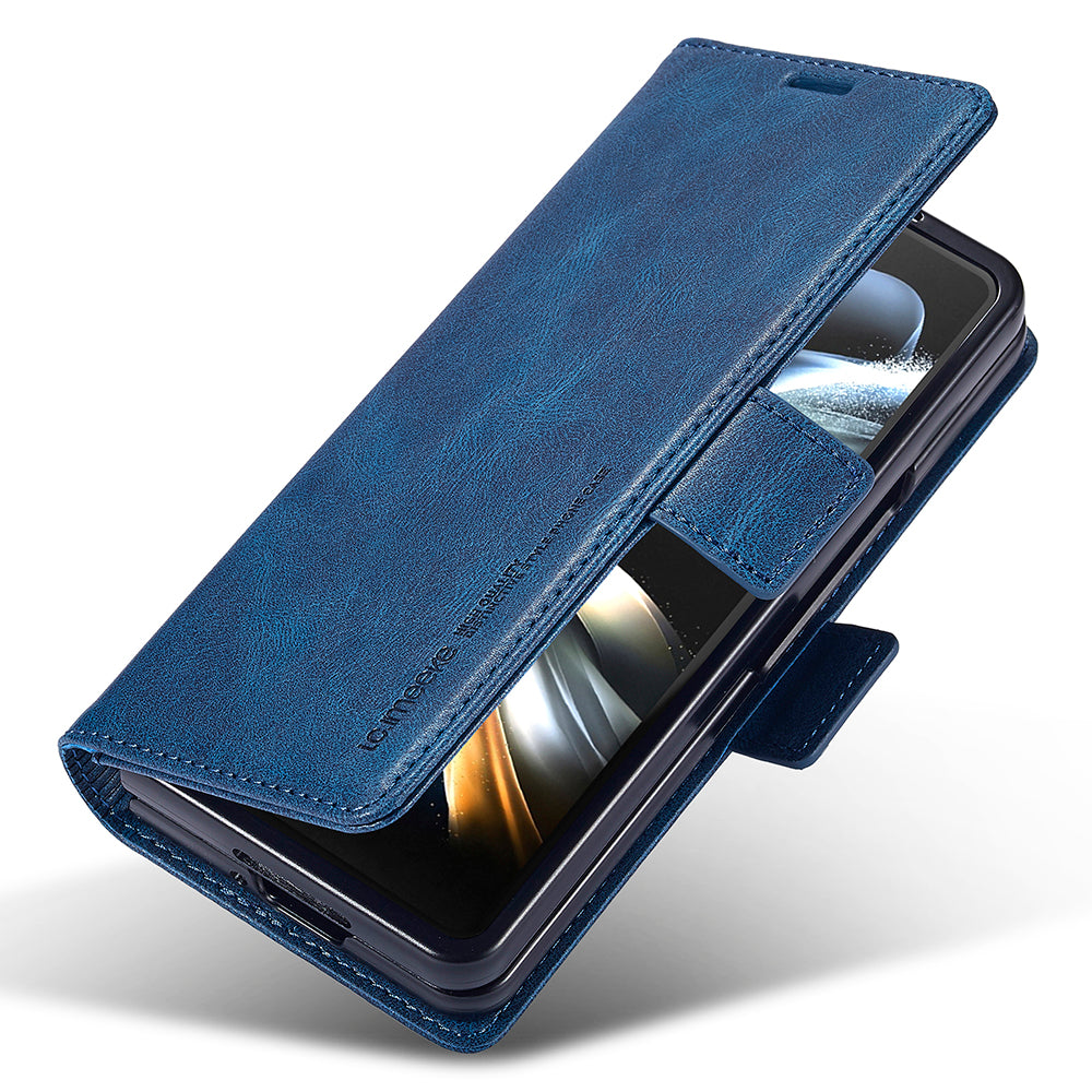 LC.IMEEKE For Samsung Galaxy Z Fold5 5G RFID Blocking Phone Case Wallet PU Leather Stand Cover