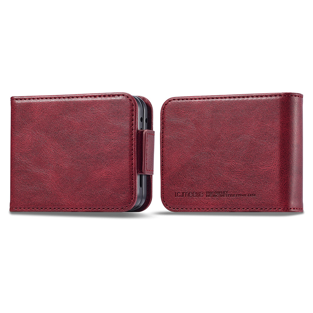 LC.IMEEKE For Samsung Galaxy Z Flip5 5G PU Leather Phone Cover RFID Blocking Card Slot Case