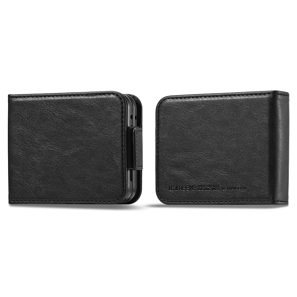 LC.IMEEKE For Samsung Galaxy Z Flip5 5G PU Leather Phone Cover RFID Blocking Card Slot Case