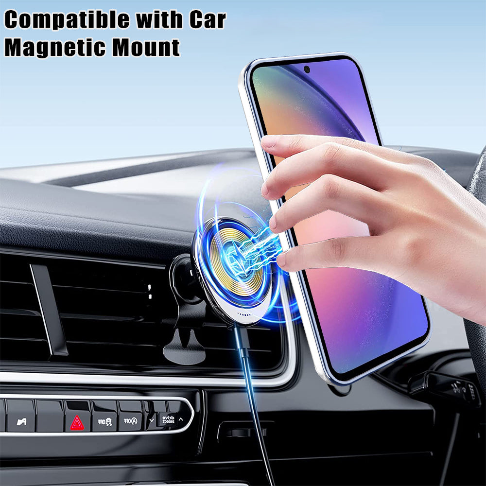 Phone Case for Samsung Galaxy A54 5G PC TPU Rotation Kickstand Cover Compatible with MagSafe