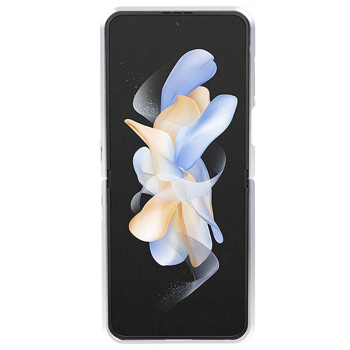 Phone Case for Samsung Galaxy Z Flip4 5G Magnetic Adsorption Metal Frame Tempered Glass Clear Phone Cover